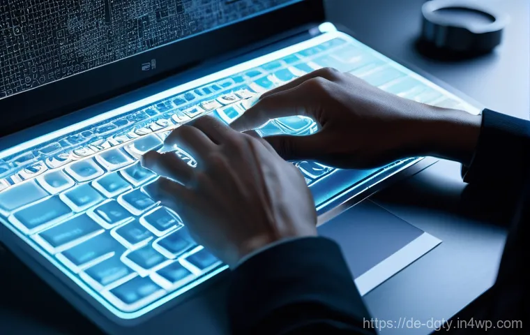 디지털 노마드가 지켜야 할 인터넷 안전 수칙 - **Prompt:** A digital nomad, a young adult (wearing modern, casual clothing such as a t-shirt and je...