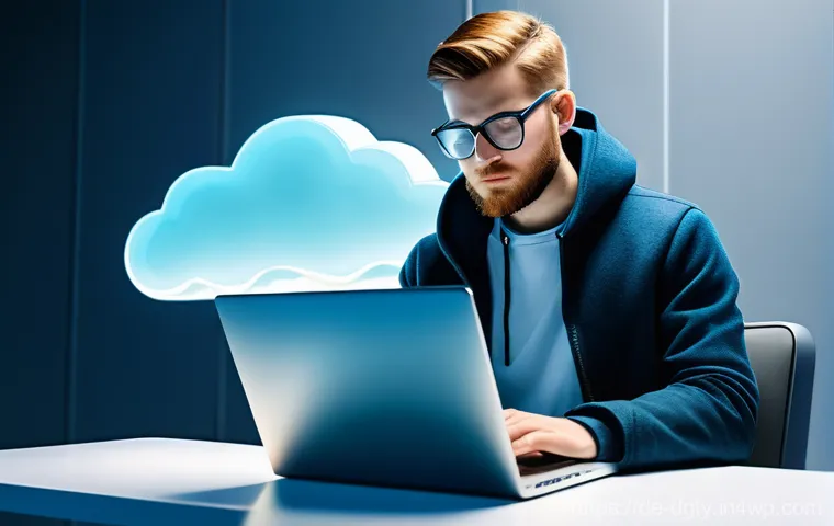 디지털 노마드가 지켜야 할 인터넷 안전 수칙 - **Prompt:** A close-up shot of hands, gender-neutral, typing with determination on a sleek laptop ke...