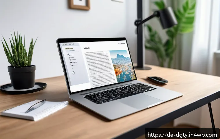 디지털 노마드 직업 추천서 작성 방법 - A professional digital nomad workspace scene showing a modern home office with a laptop displaying a...