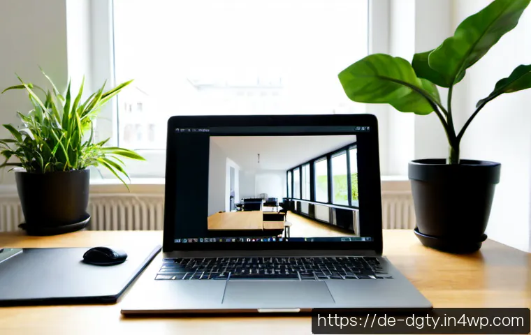 Home 17 디지털 노마드를 위한 포트폴리오 작성법 - Photorealistic remote professional building a digital portfolio at a bright minimalist apartment wor...